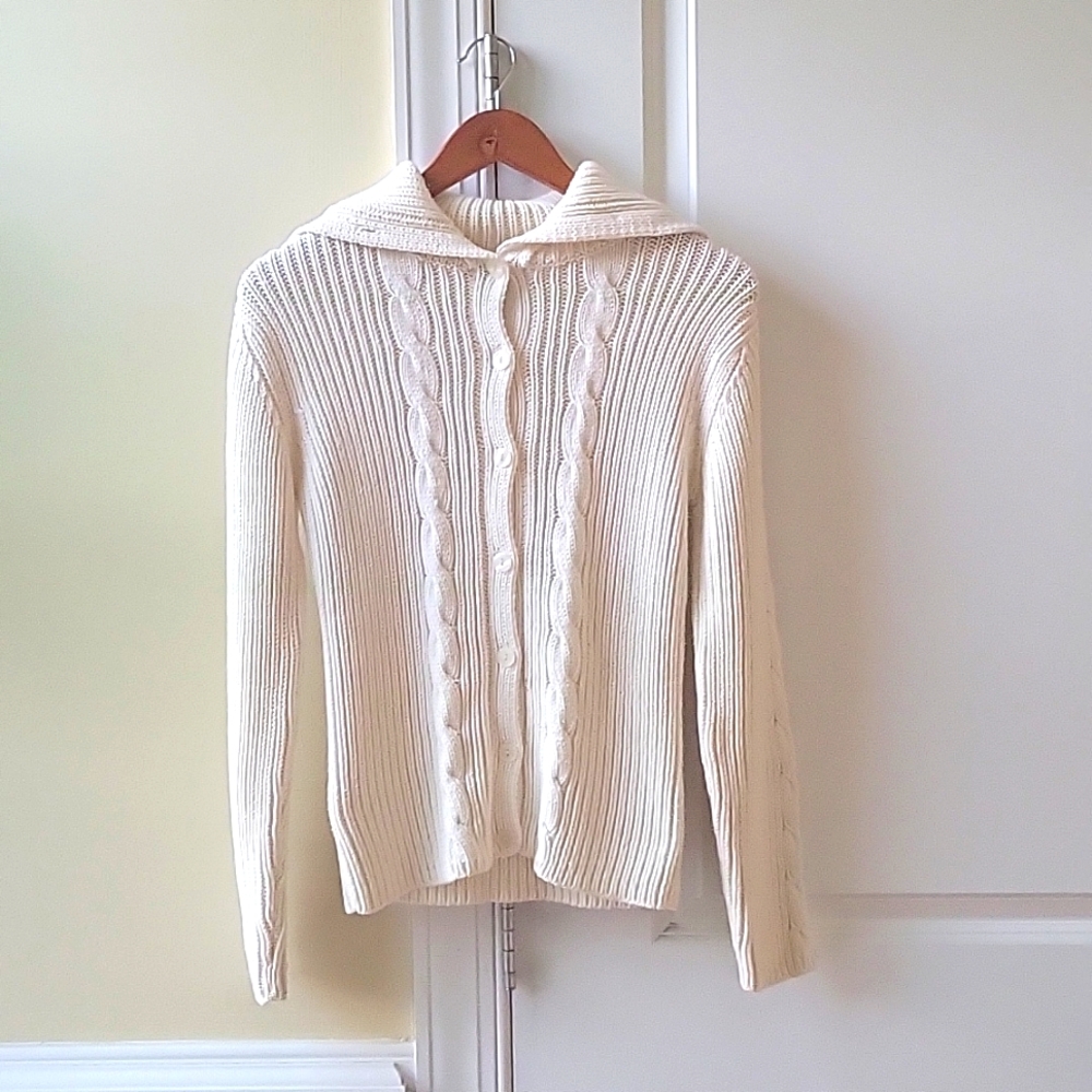 The Limited Y2K vintage cotton cable cardigan size S